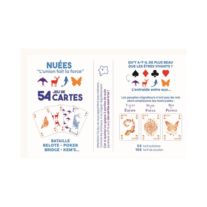 Un jeu de 54 cartes poétique et solidaire - Nuées-