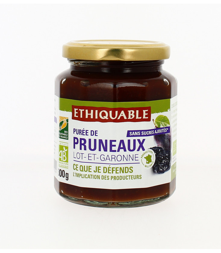 Purée de pruneaux bio & équitable