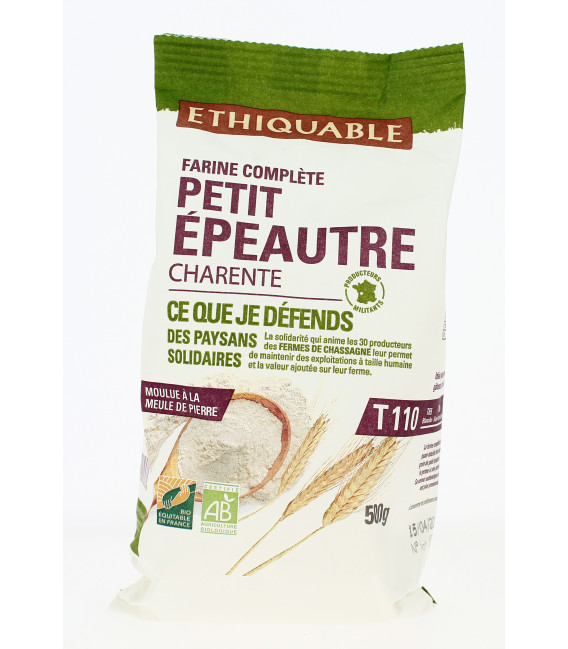 Farine complète de Petit épeautre bio et équitable T110
