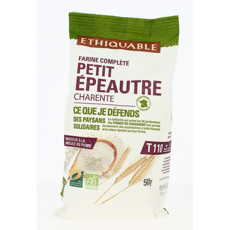 Farine complète de Petit épeautre bio et équitable T110