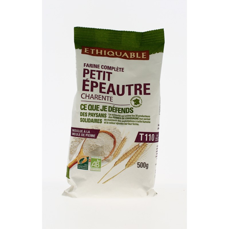 Farine complète de Petit épeautre bio et équitable T110