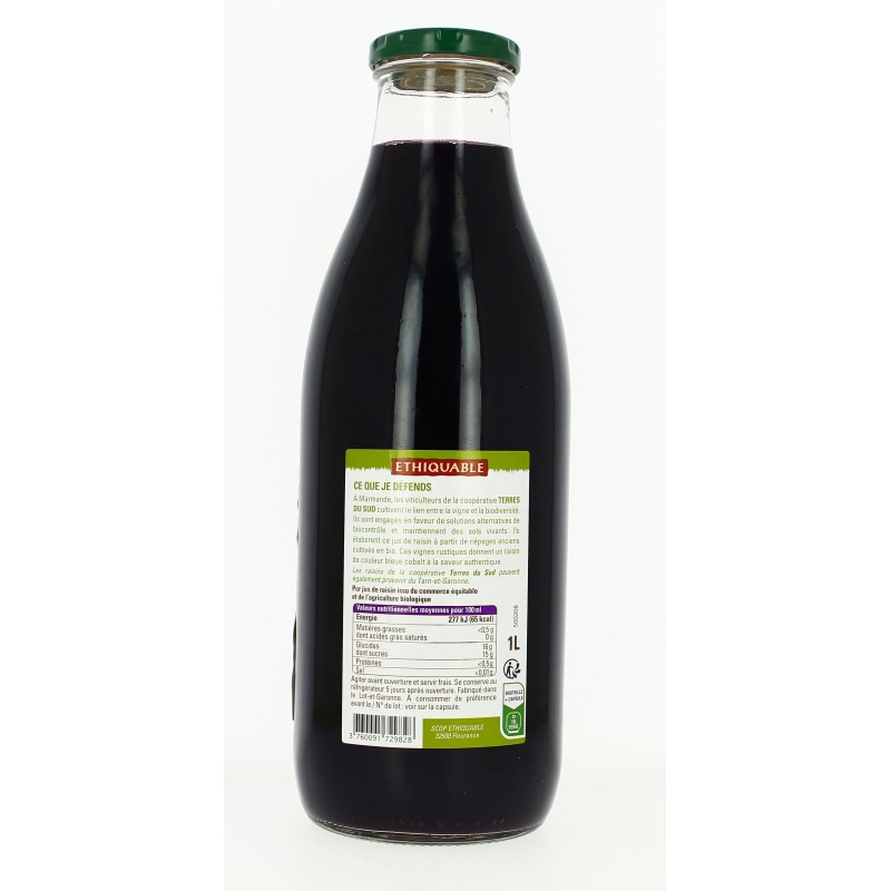 Pur jus de raisin de Monflanquin bio & équitable