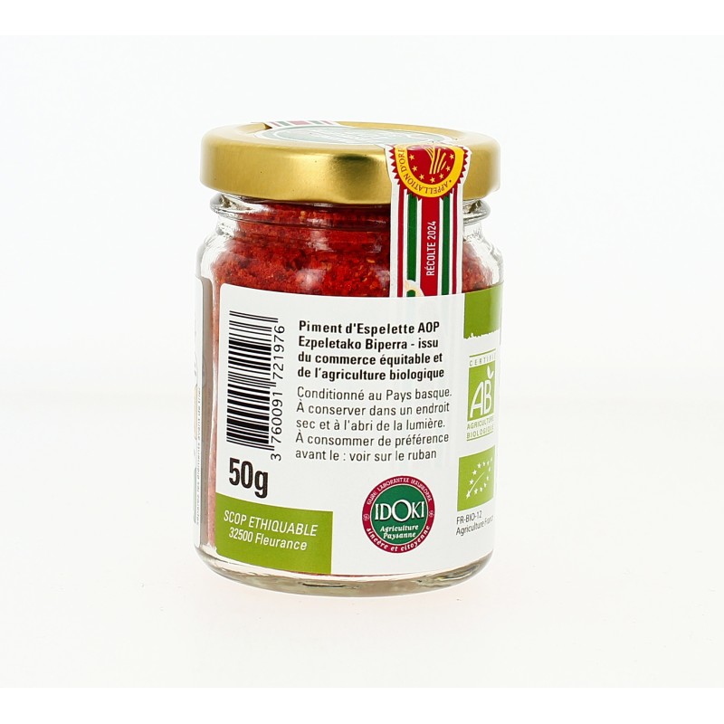 Piment d'Espelette AOP du Pays Basque bio & équitable