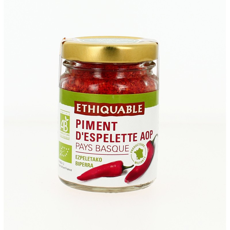 Piment d'Espelette AOP du Pays Basque bio & équitable