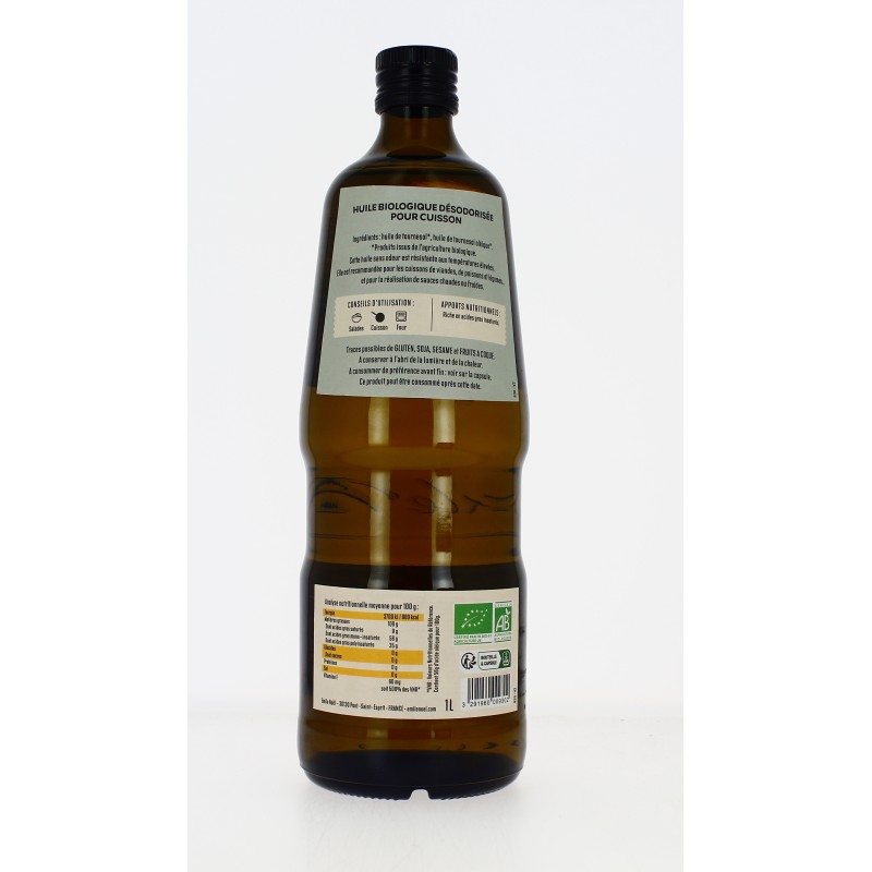 Huile Spécial cuisson Carthame  Sans odeur 1 L