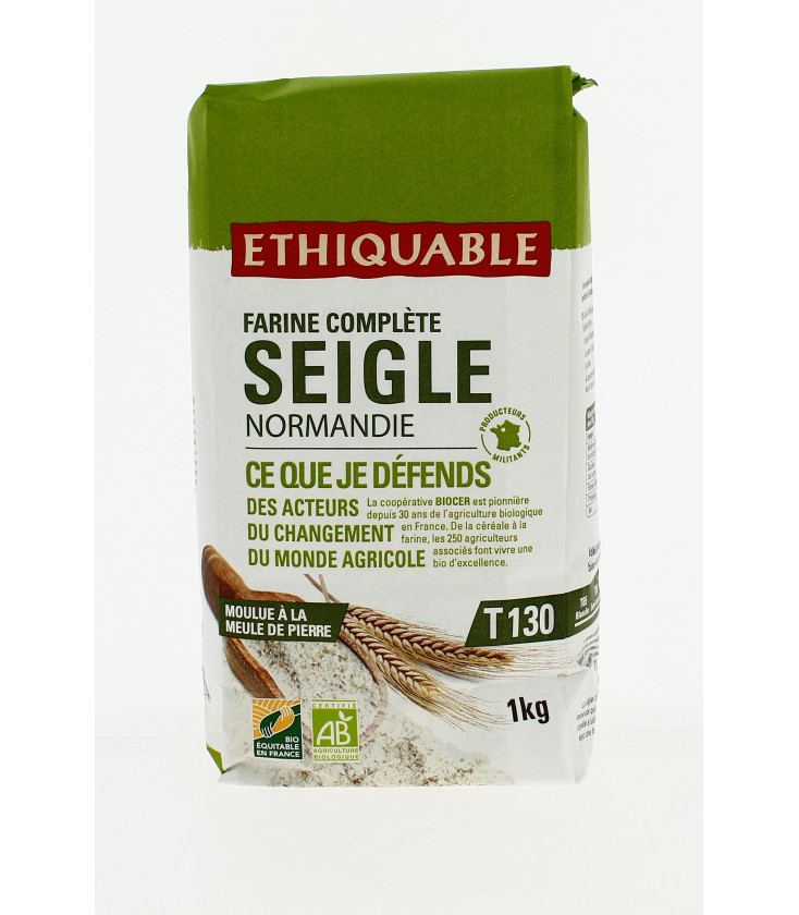Farine complète de Seigle T130 bio & équitable
