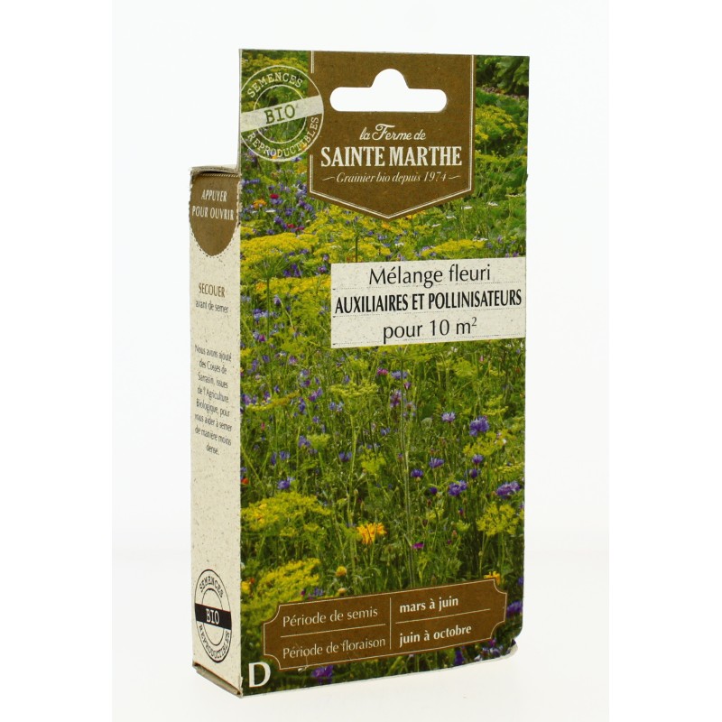 MÉLANGE FLEURI - Auxilliaires et Pollinisateurs AB  - Semences reproductibles bio