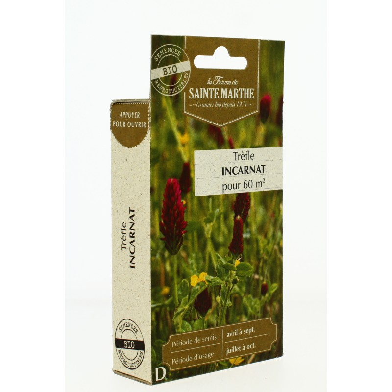 TREFLE Incarnat AB 150 g - Semences reproductibles bio