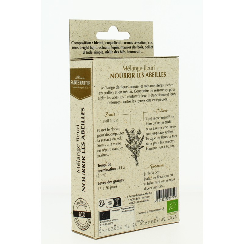 MÉLANGE FLEURI - Nourrir les abeilles AB  - Semences reproductibles bio