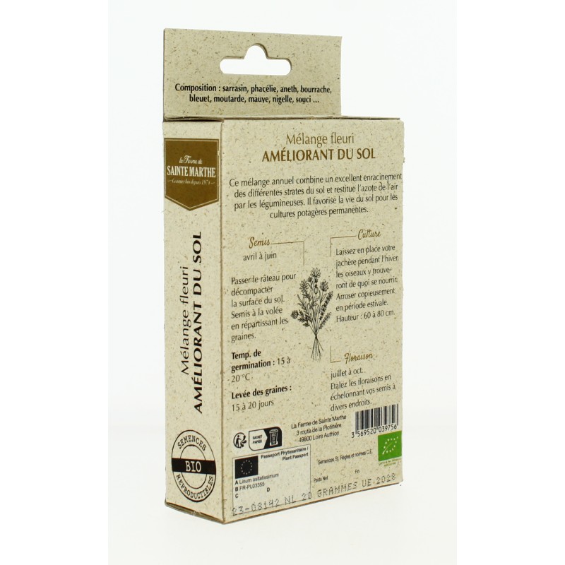 MÉLANGE FLEURI - Auxilliaires et Pollinisateurs AB  - Semences reproductibles bio