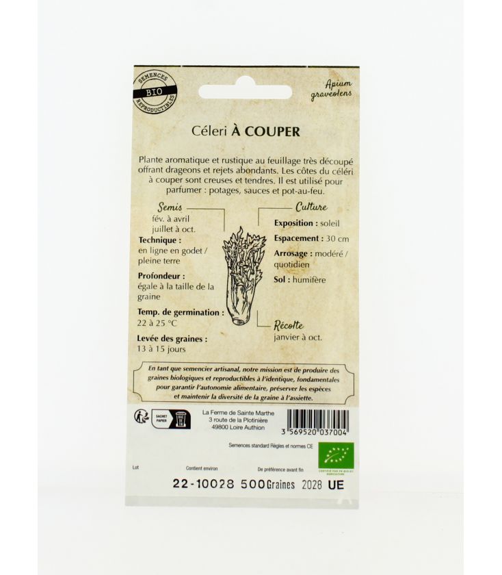 Céleri à couper - Semences reproductibles bio