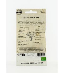 EPINARD Matador AB- Semences reproductibles bio