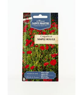Coquelicot Simple Rouge - Semences reproductibles bio