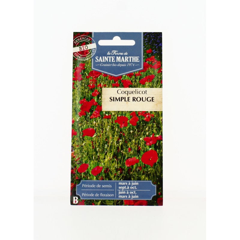 Coquelicot Fleurs Comestibles - Semences reproductibles bio