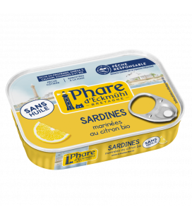 Sardines marinées au citron bio ? SANS HUILE