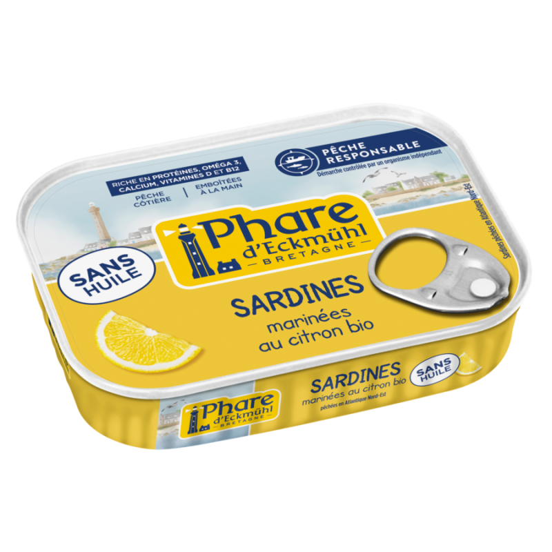 Sardines marinées au citron bio ? SANS HUILE