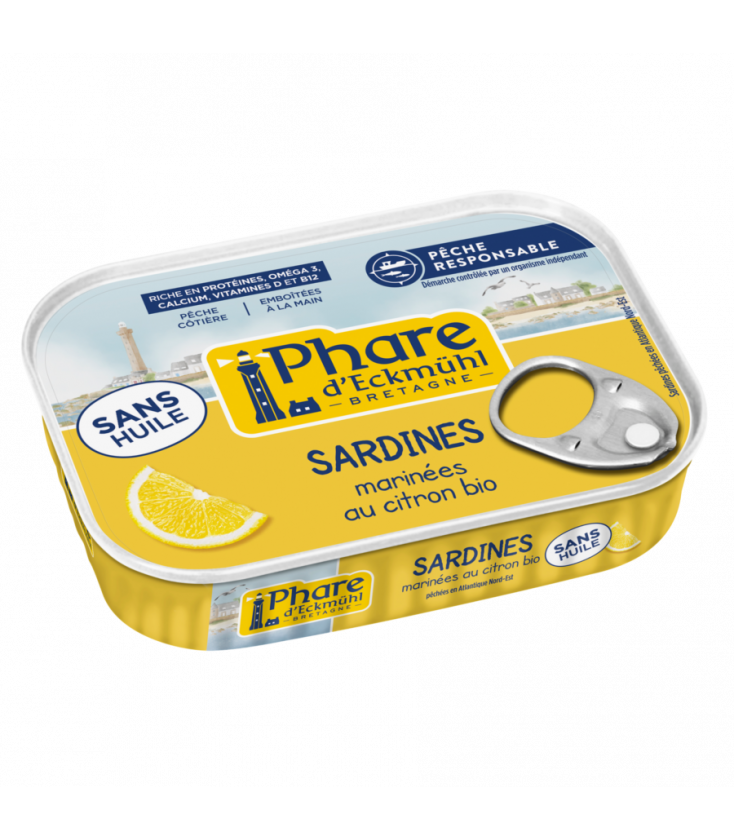 Sardines marinées au citron bio ? SANS HUILE
