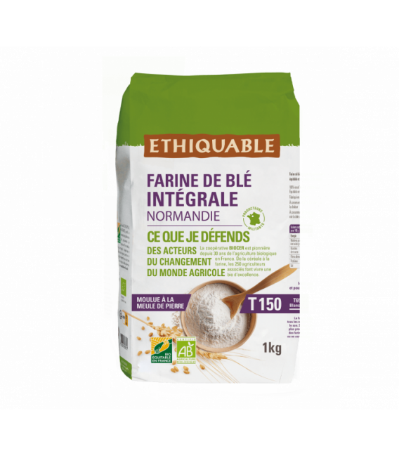 Farine de Blé Intégrale T150 bio & équitable