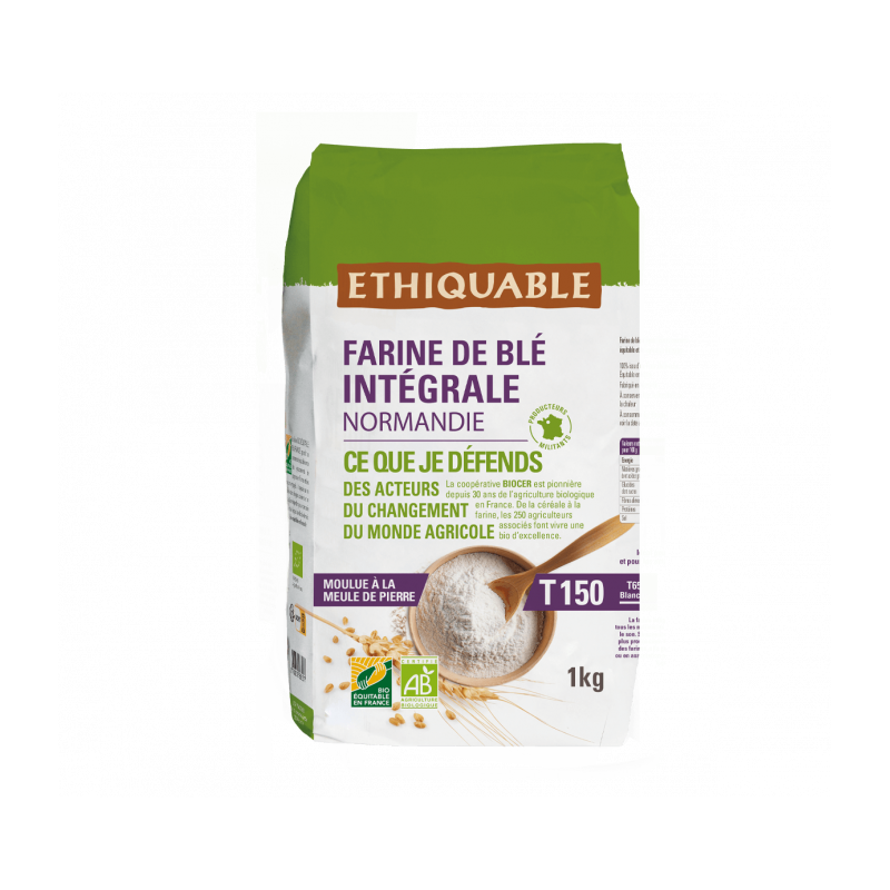 Farine de Blé Intégrale T150 bio & équitable