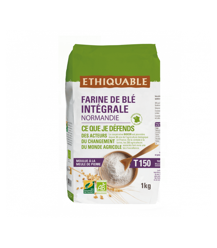 Farine de Blé Intégrale T150 bio & équitable
