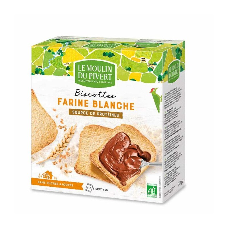 Biscottes Blanche à l'Huile d'Olive bio & vegan