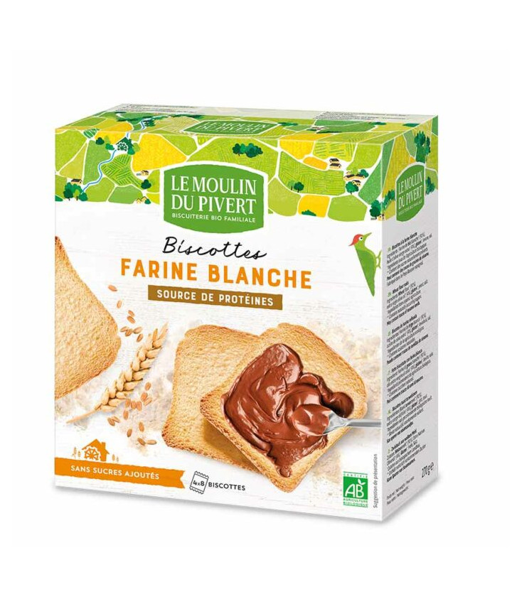 Biscottes Blanche à l'Huile d'Olive bio & vegan