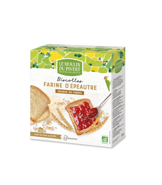 Biscottes à la farine d'épeautre bio & vegan