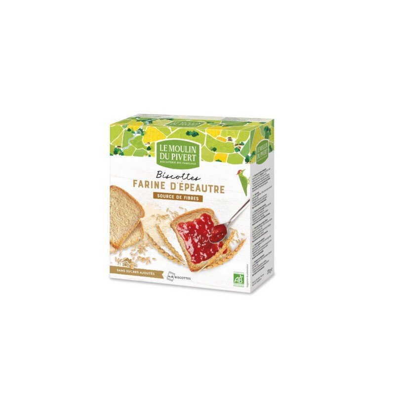 Biscottes à la farine d'épeautre bio & vegan