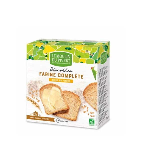 DATE DÉPASSÉE - Biscottes à la farine complète bio et équitables
