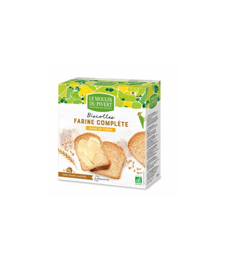 DATE DÉPASSÉE - Biscottes à la farine complète bio et équitables