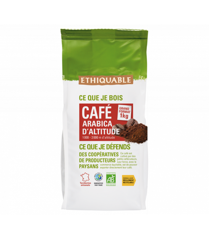 Café Pérou MOULU bio & équitable (Piémont Amazonien) 1 kg