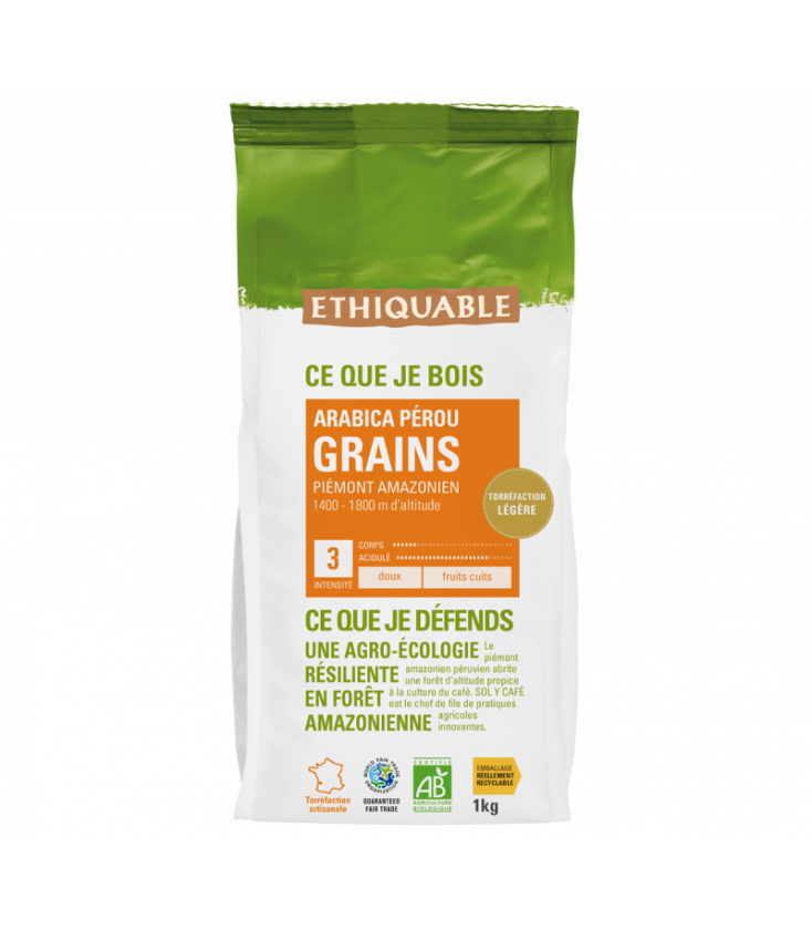 Café Congo GRAINS bio & équitable 1 kg 
