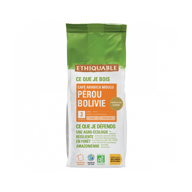 Café Pérou MOULU bio & équitable - 500 g