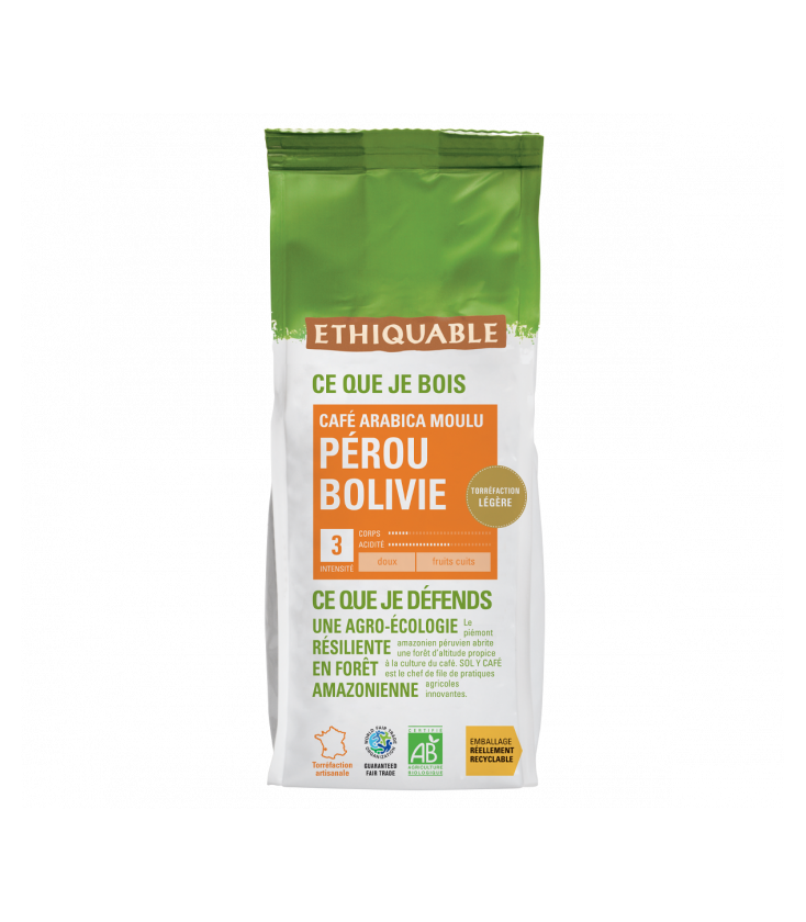 Café Pérou MOULU bio & équitable - 500 g