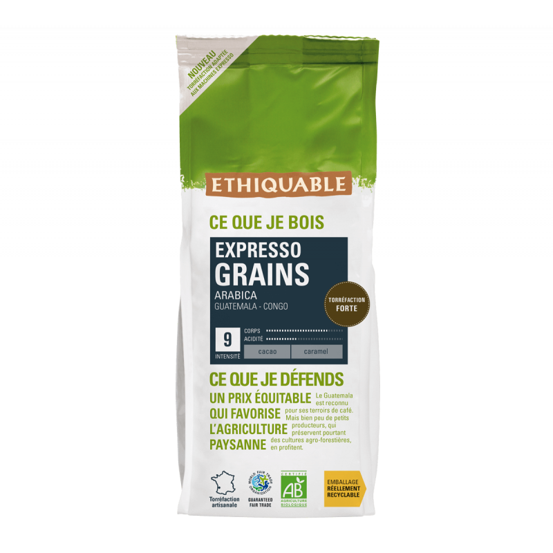 Café Bolivie guatemala Expresso Grains bio & équitable - 500 g