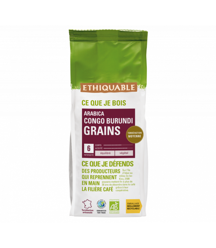 Café Congo GRAINS bio & équitable - 500 g