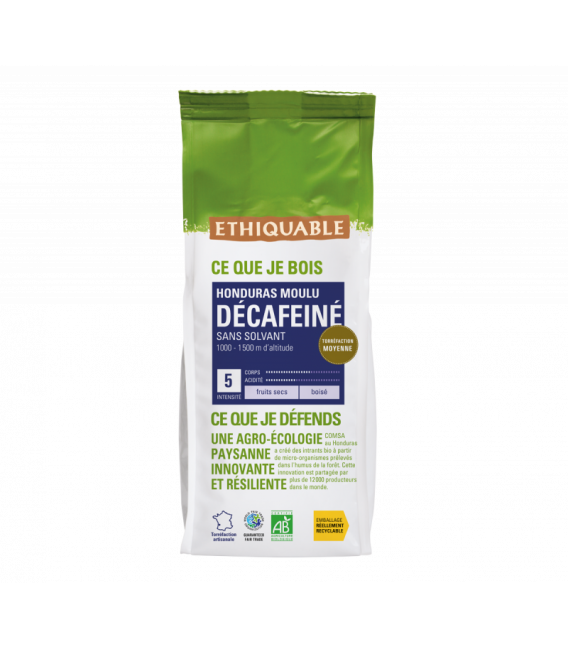 Café décafeiné Ethiopie MOULU bio & équitable