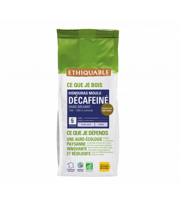 Café décafeiné Ethiopie MOULU bio & équitable