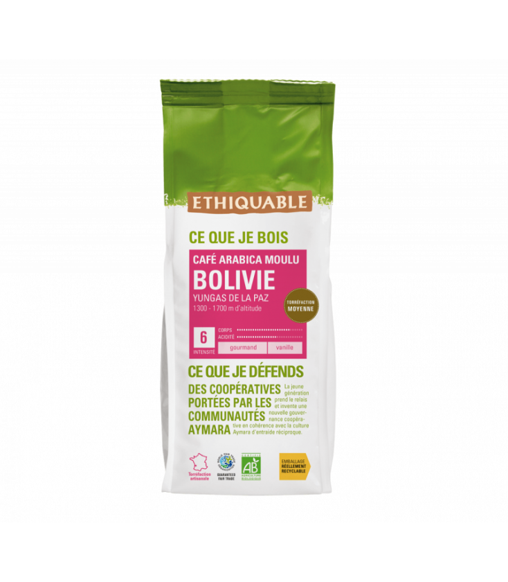 Café Bolivie MOULU bio & équitable