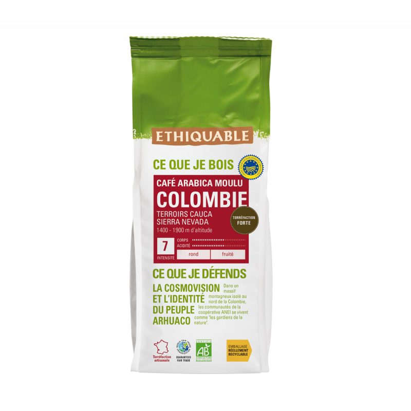 Café Colombie MOULU bio & équitable - 250gr