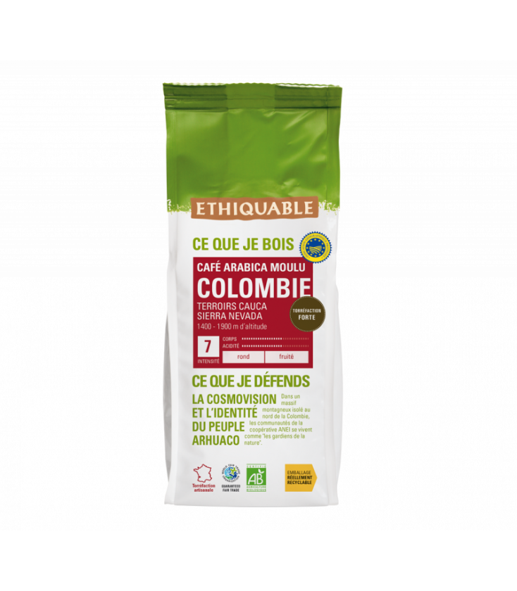Café Colombie MOULU bio & équitable - 250gr