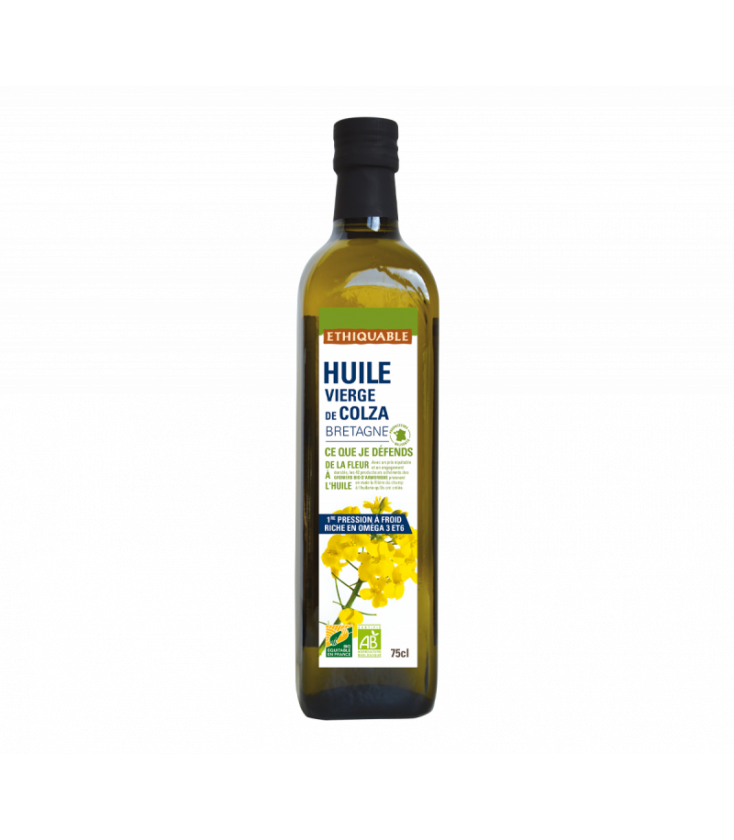Huile vierge bio de Colza bio et équitable