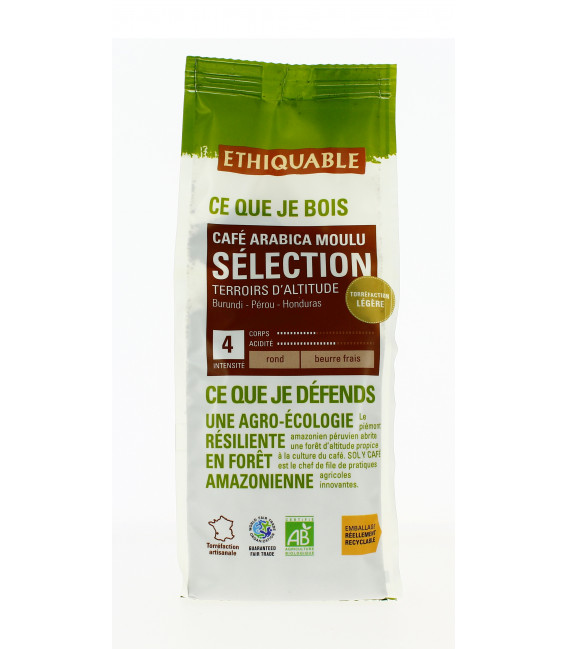 Café Séléction Terroirs d'altitude MOULU bio & équitable