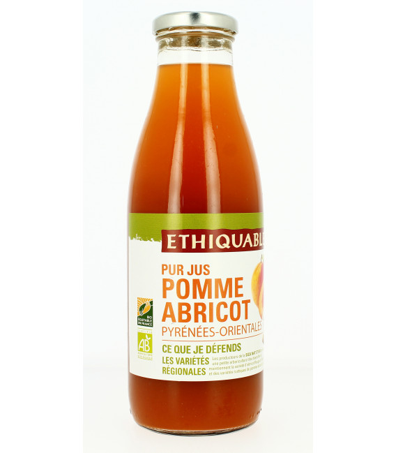 Pur jus de Pomme et d'Abricot bio & équitable
