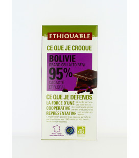 Chocolat Noir Bolivie Grand Cru Alto Beni 95 % bio & équitable
