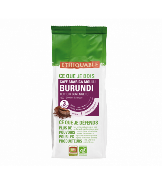 DATE DÉPASSÉE - Café Arabica MOULU Burundi bio & équitable