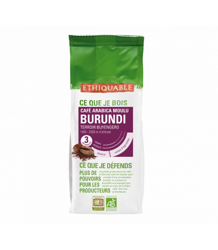 DATE DÉPASSÉE - Café Arabica MOULU Burundi bio & équitable