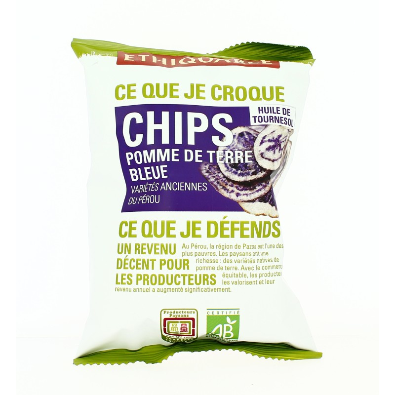 Chips Pomme de Terre Bleue bio & équitable