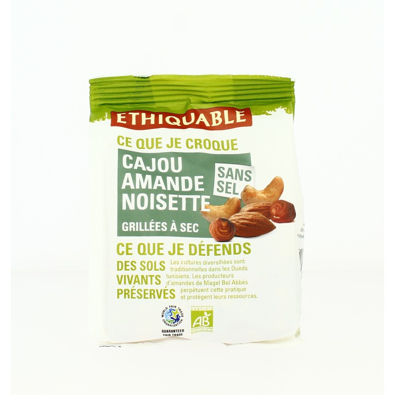 Amandes entières grillées à sec SANS SEL bio & équitable 100 g