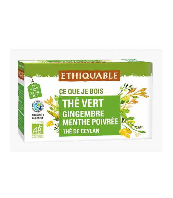 Thé vert tonique bio & équitable